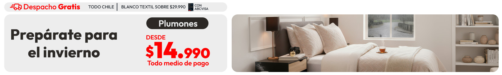 Plumones desde $14.990