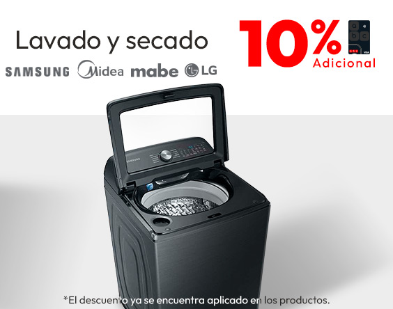 Lavado y secado 10% adicional tlp