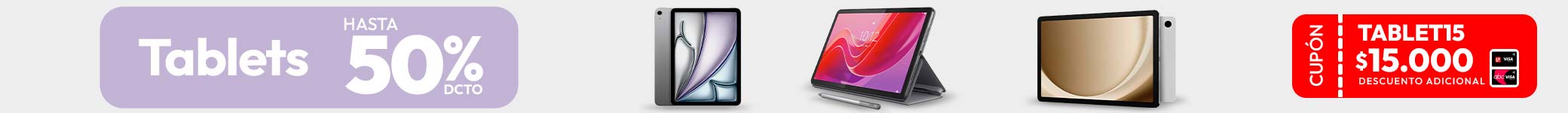 Tablets hasta 50% descuento