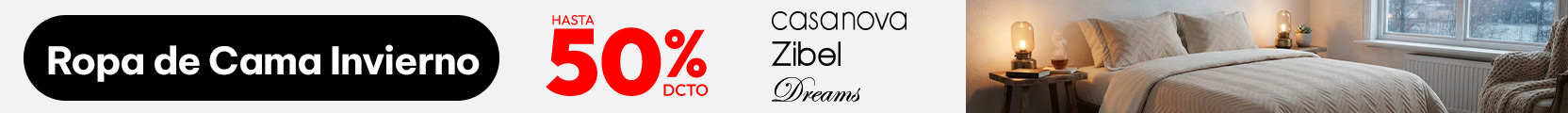 Ropa de cama hasta 50%