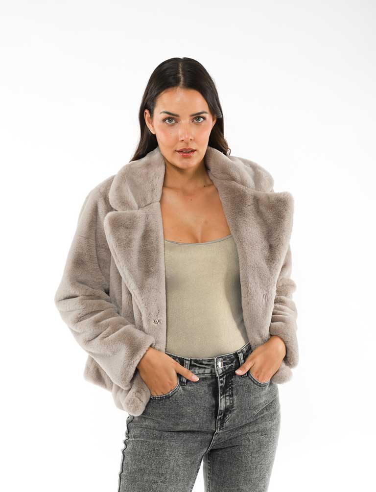 chaqueta peluda mujer - Main Image