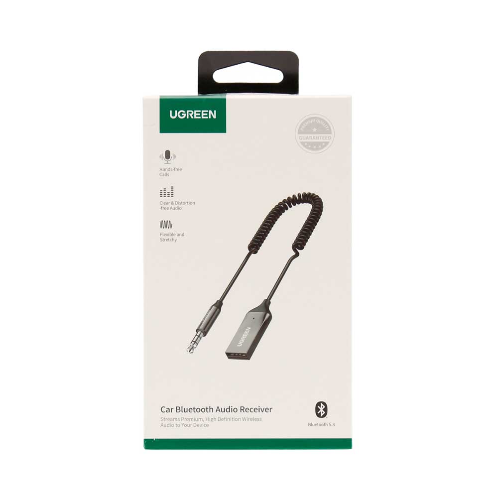 Receptor Audio Automovil Bluetooth 5.0 Plug 3.5Mm Power Usb-A Ugreen Cm309