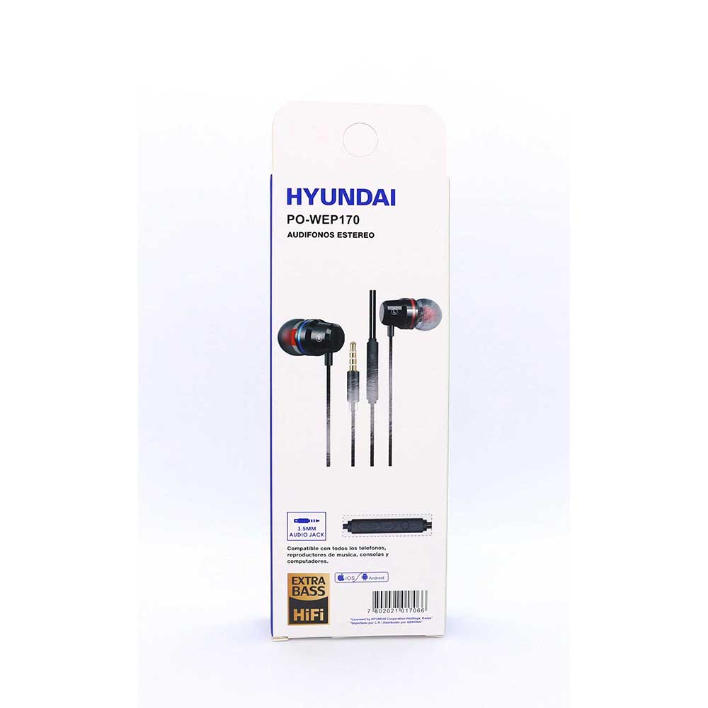 Audífonos In Ear Hyundai PO-WEP170