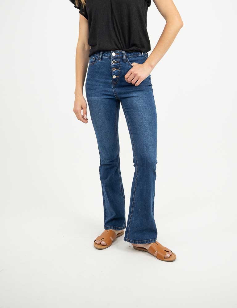 Jeans Flare Mujer Zibel | Abc