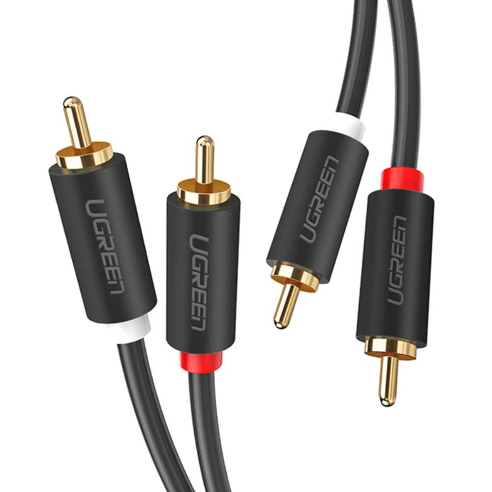Cable De Audio M/M 2Rca/2Rca 5M Negro Ugreen Av104