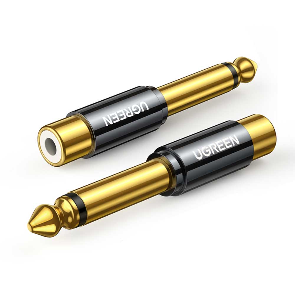 Adaptador Gold Mono Rca H/M Plug 6.3Mm Ugreen Av169