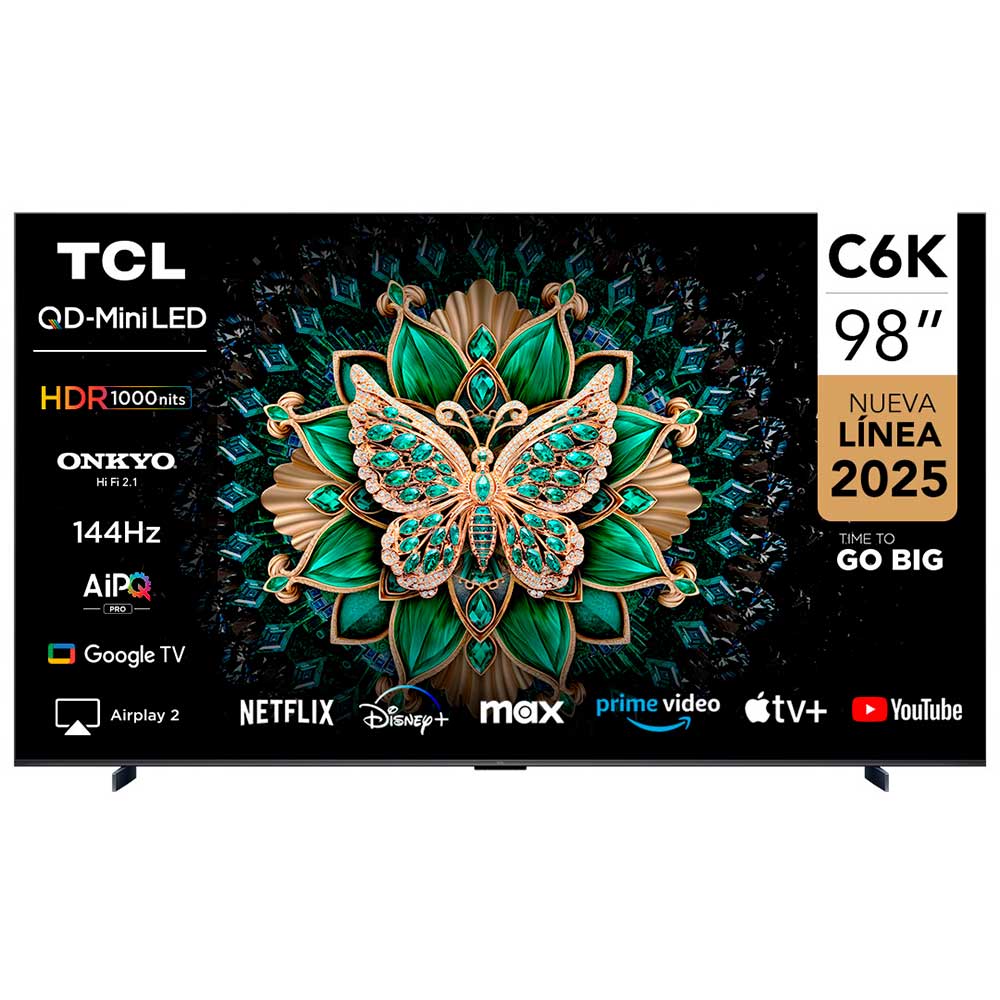 Smart TV Mini LED 98" TCL 4K UHD Google TV 98C6K