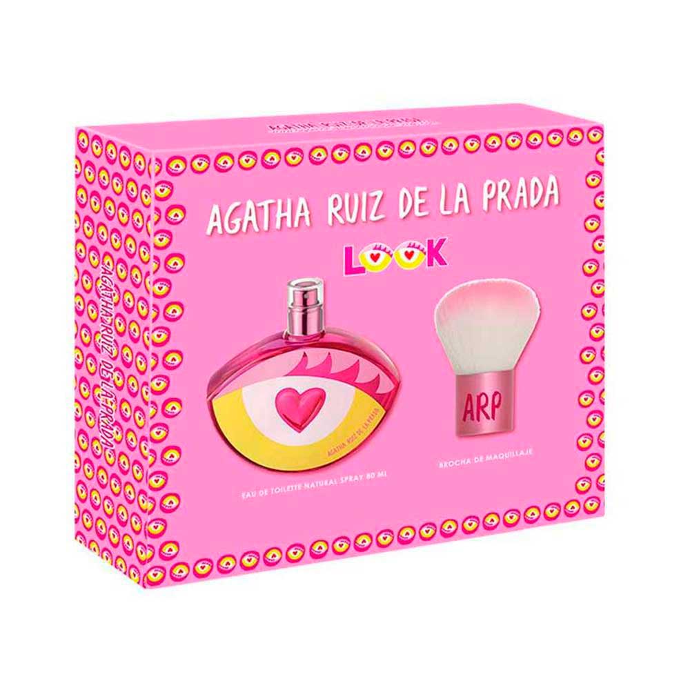 Set Agatha Ruiz de la Prada Perfume Mujer Look EDT 80ml + Brocha | Abc