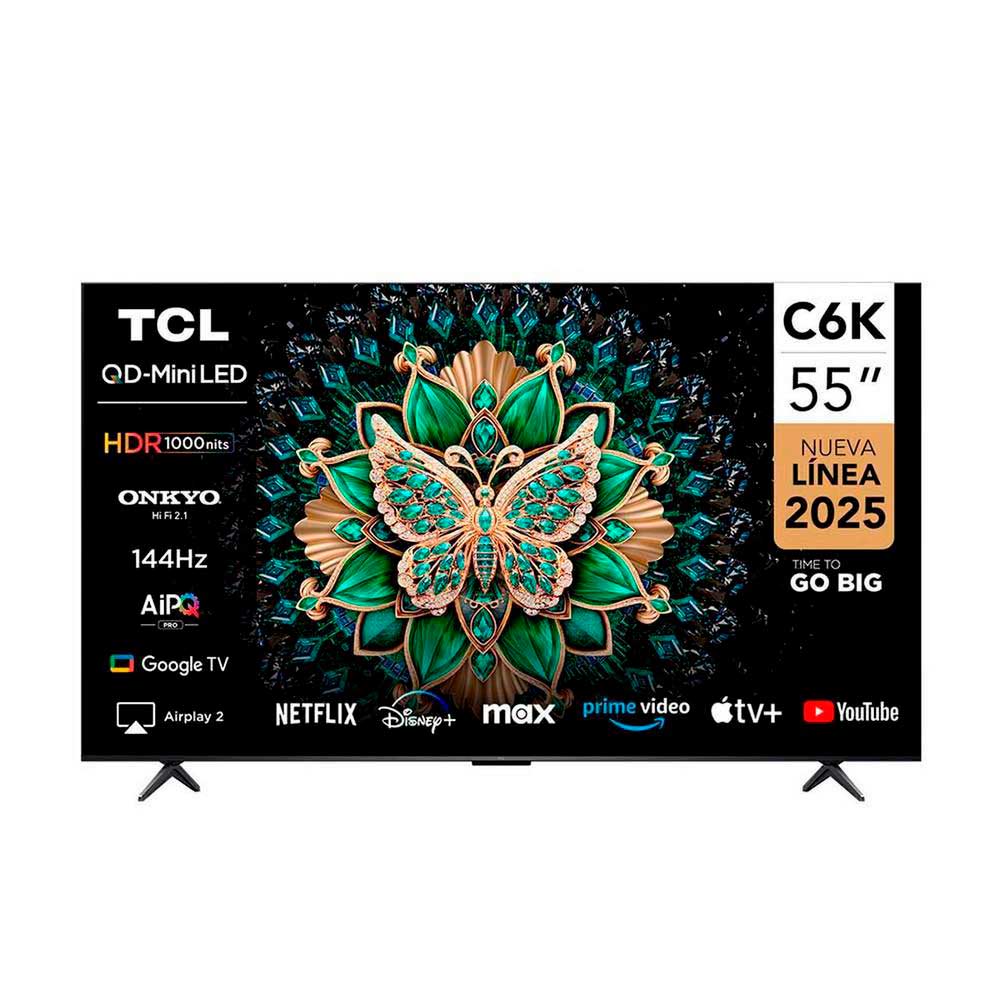 Smart TV QLED Mini Led TCL 55" 4K Google TV C6K