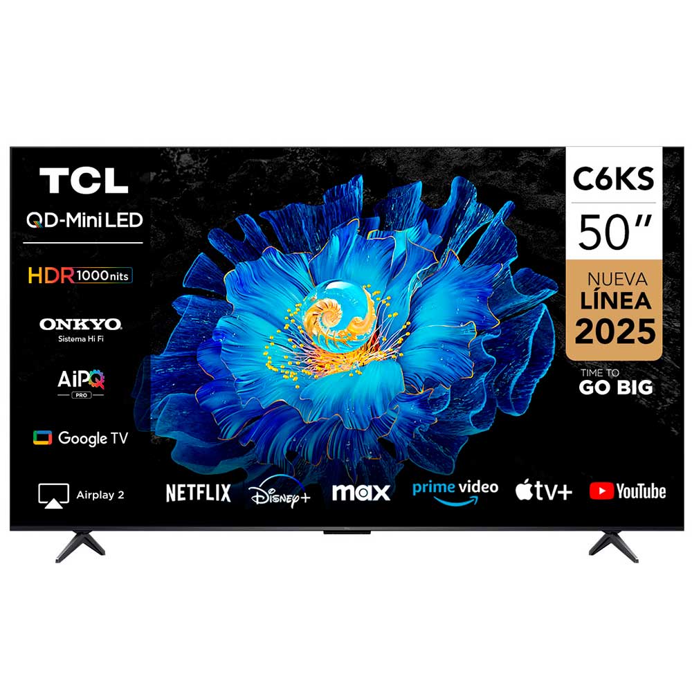 Smart TV Mini LED 50" TCL 4K UHD Google TV 50C6KS
