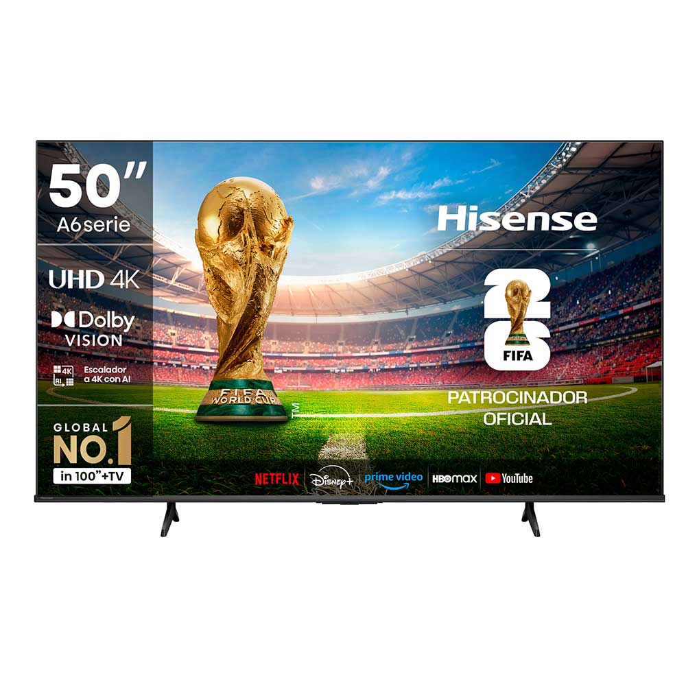 Smart TV LED 50" Hisense Ultra HD 4K VIDAA 50A6NV