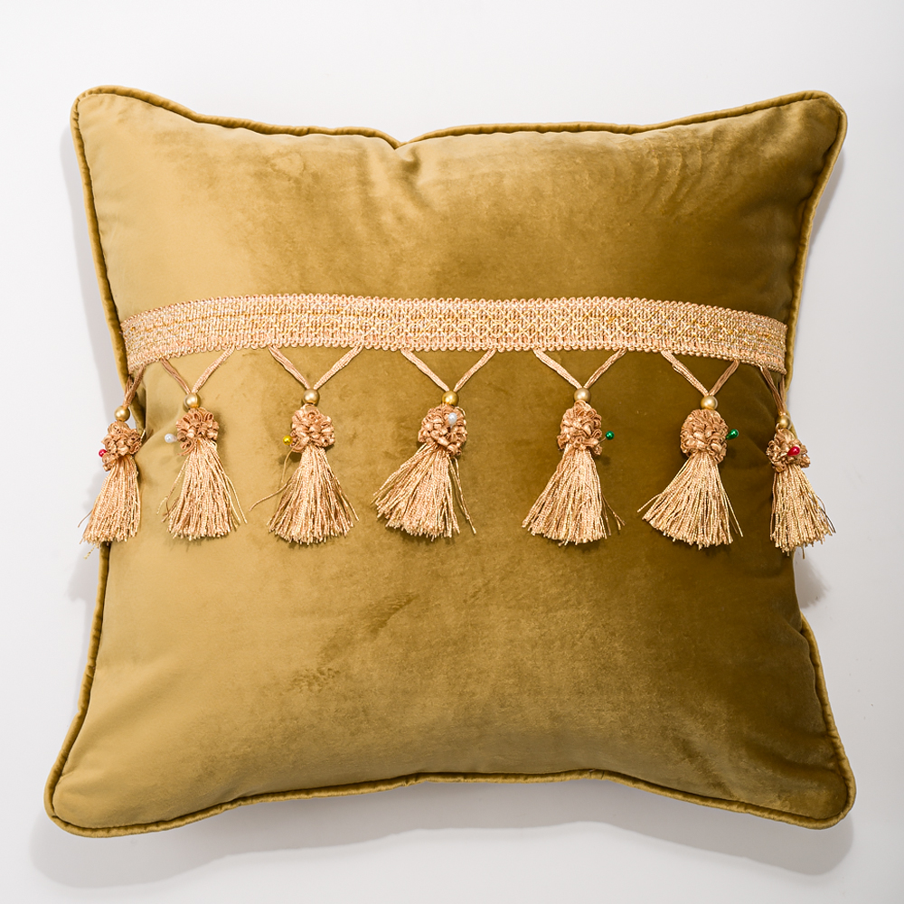 Cojín - Amarillo Ocre - 45x45 Cm - Atmosphera Créateur D'intérieur
