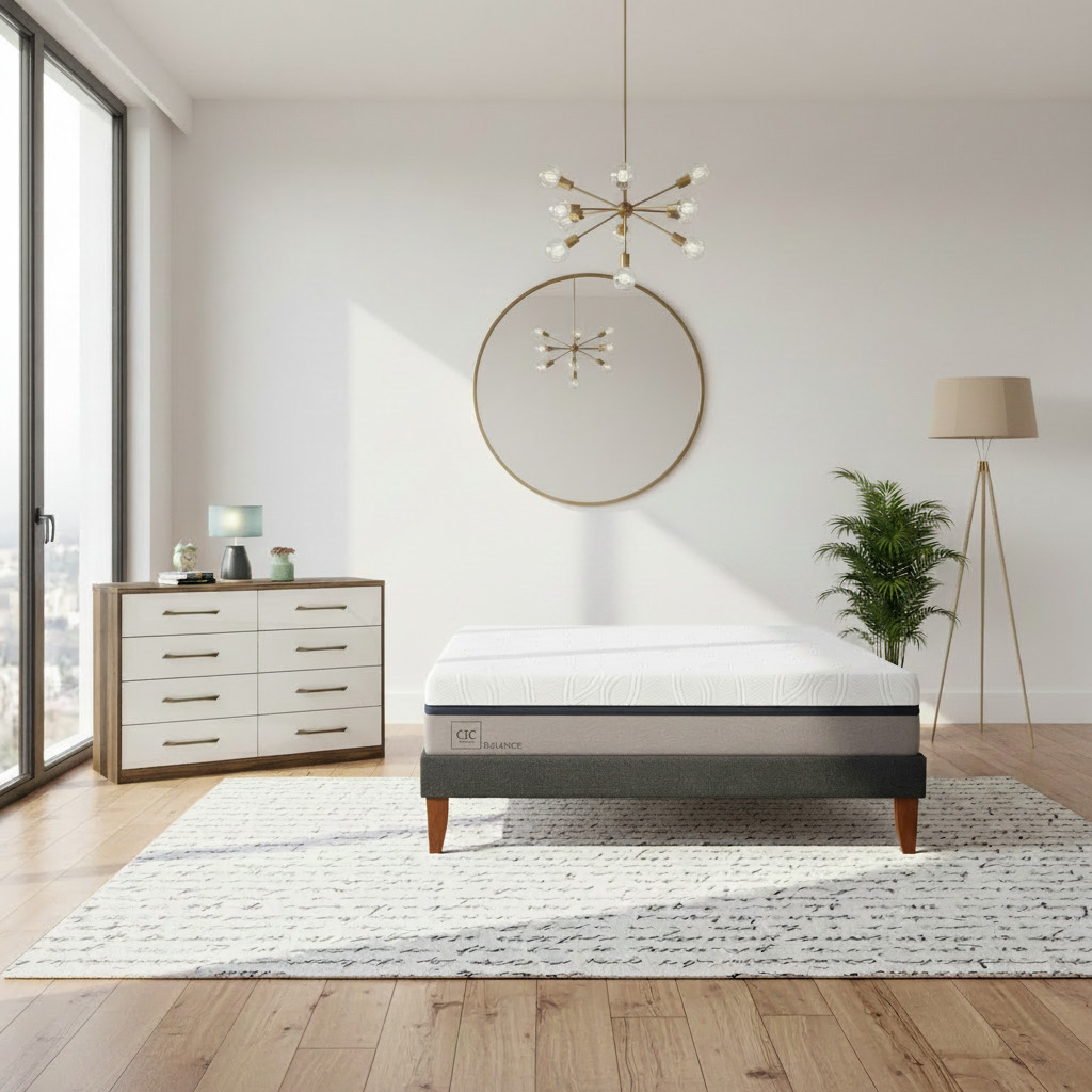 Combo Cama Europea CIC 2 Plazas Balance + Cómoda Casanova