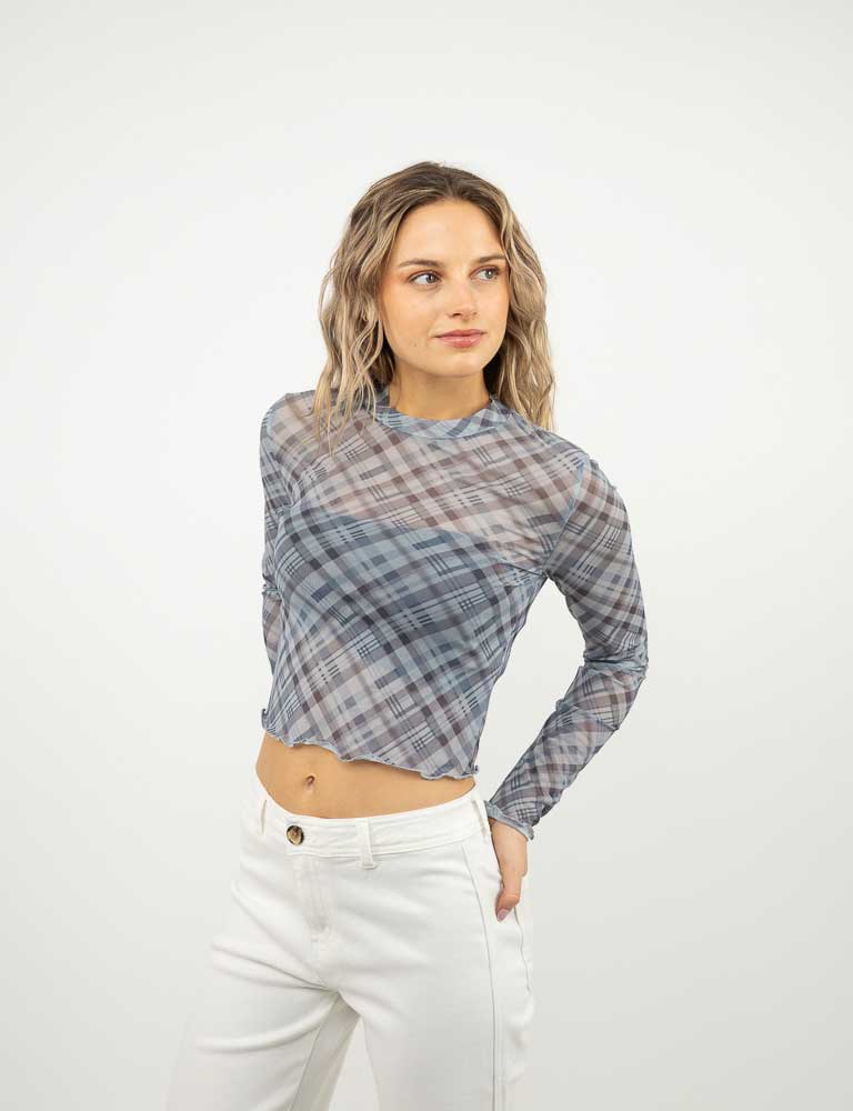 Polera Crop Manga Larga Mujer Icono | Abc