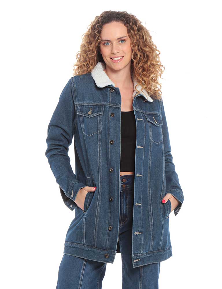 Chaqueta Vestido De Mezclilla Mujer Ripley Wados Camisa De - Main Image