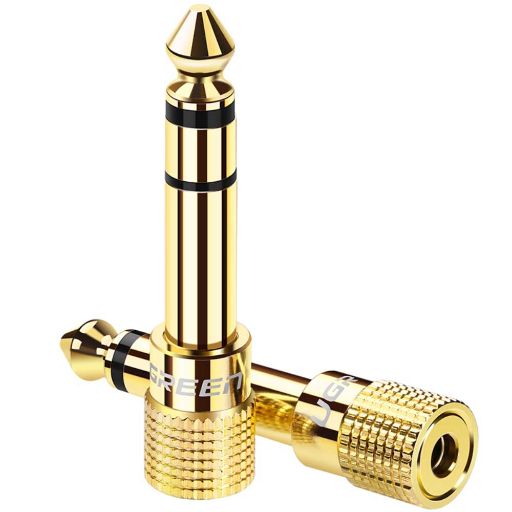 Adaptador Gold Estereo Plug 3.5Mm H/M Plug 6.3Mm Ugreen 20503