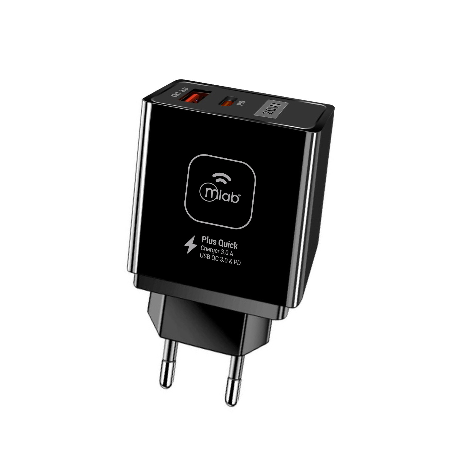 Cargador MLAB 220V Carga Rapida Black