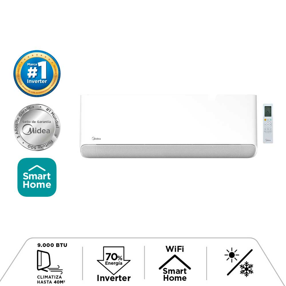 Aire Acondicionado Split Midea Breezeless9k 9000 BTU