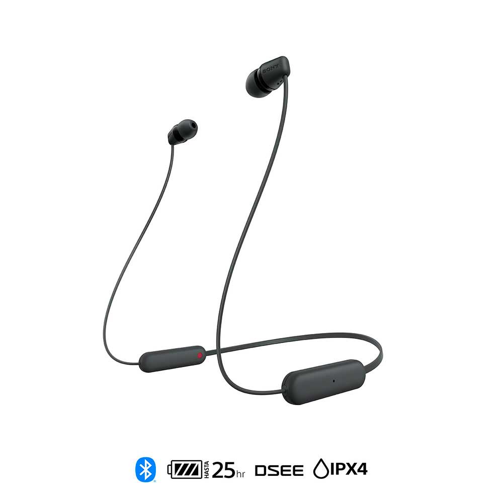 Audífonos Bluetooth In Ear SONY WI-C100/BZUC Negro