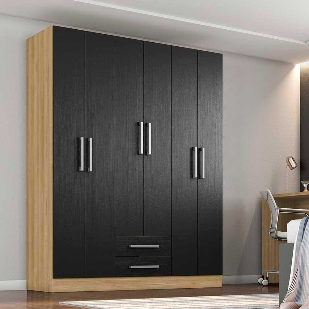 Clóset Casanova Freijo 6 Puertas 2 Cajones Negro Mate | Abc