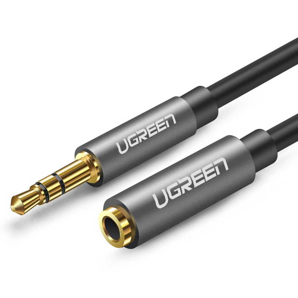 Cable Extension Plug/Jack 3.5Mm M/H 3M Negro Ugreen Av118
