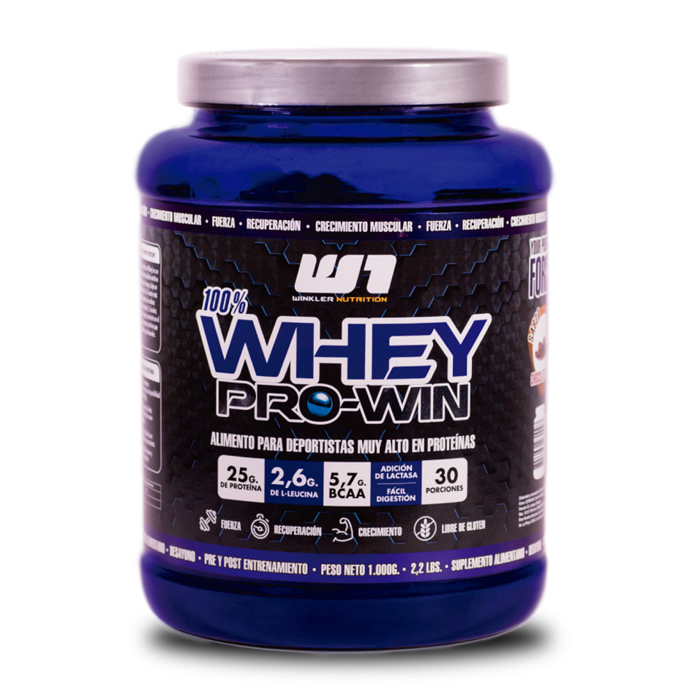Proteína Whey Pro Win Chocolate Suizo 1 Kg. 30 Servicios | Abc